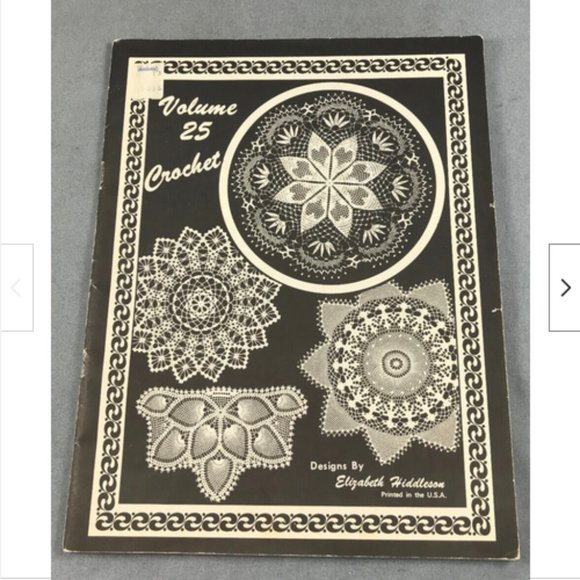 Elizabeth Hiddleson Crochet Doily Designs Pineapple Pattern Book Vol 25 Vtg 1973 - Picture 1 of 3
